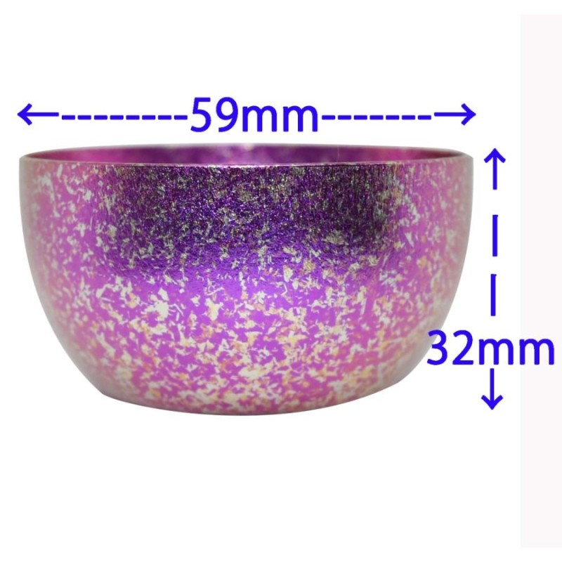 純チタン おちょこ 日本酒 お猪口 赤紫斑色 陽極酸化 ウルトラライト