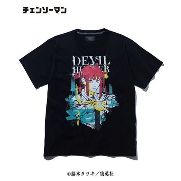 日系自主款潮流glam電鋸人makima瑪奇瑪印花寬松純棉短袖t恤