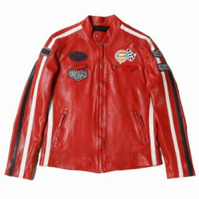 L レーシングジャケット レッド ジャージ トップス メンズ 高級素材使用ブランド