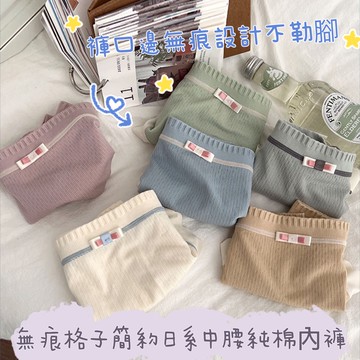 【隔日到貨】抗菌底檔 女生內褲 內褲 無痕 中腰內褲 不勒屁股 親膚綿軟 彈性很好 BD13