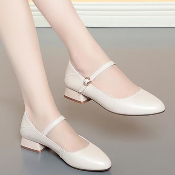 新款跳舞鞋女軟底透氣白色廣場舞鞋女款舞鞋真皮春秋款媽媽鞋單鞋