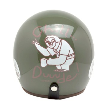 EVO 安全帽 CA-310M 動物方城市2 樹懶 乳綠 半罩 半拆洗 卡通圖案 正版授權