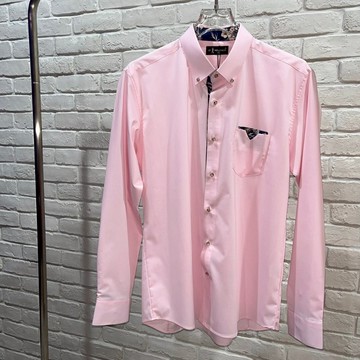 TOP_KOREA 正韓CF MELLENIUM 白鑽金釦碎花長襯 D1176