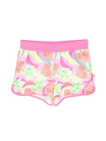 Billieblush - pineapple-print bikini shorts - kids - Polyester/Polyester - 2 yrs - Pink
