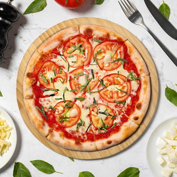 台北知名義式餐廳tuttofresco翡冷翠 經典瑪格麗特披薩蛋奶素