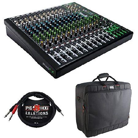 Mackie ProFX16v3 16-Channel Sound Reinforcement Mixer with Built-In FX, Gator Cases G-MIXERBAG-2118 Mixer Bag ＆ Stereo Cable 10' Bundle