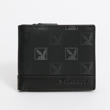 PLAYBOY - 短夾附零錢袋 Meaningful系列 - 黑色