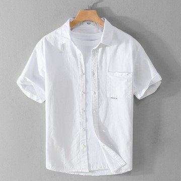 【巴黎精品】現貨+預購 襯衫短袖上衣-簡約休閒潮流百搭青年男裝3色a1bu119