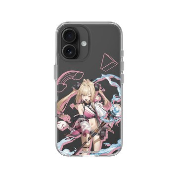 iPhone 16 Clear Case（相機按鈕） 透明 - 瑟拉斯蒂歐 - 白白虹 - 戰術泳裝白比手機殼殼
