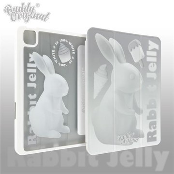 BUDDY原創灰色兔子ipad保護殼air4個性蘋果平板保護殼2021磁吸pro