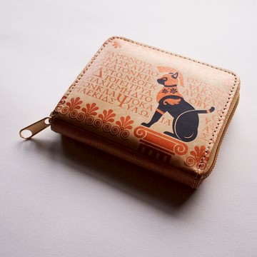 ANCIENT 希臘圖案 短拉鏈包 錢包