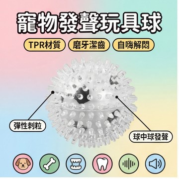 【毛孩屋】多件多折 寵物發聲球 狗狗發聲玩具球 TPR 發聲刺球 耐咬玩具球 咬咬球 狗狗互動玩具 中大型犬 狗磨牙玩具