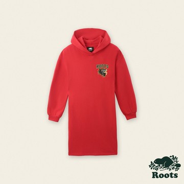 【Roots】女裝-舞龍新春系列 寬版連帽洋裝