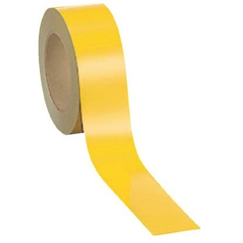 ガードテープ(再はく離タイプ) GTH-501TR カラー：黄/黒 50mm幅〔〕 梱包、テープ