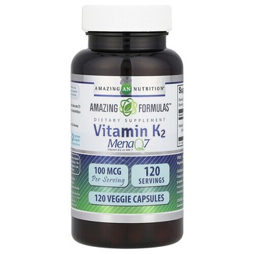 Amazing Nutrition, Amazing Formulas™，維生素 K2，100 微克，120 粒素食膠囊