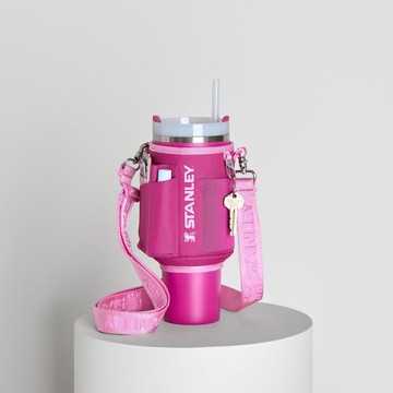 STANLEY 冒險系列 吸管隨手杯 1.18L 肩背帶 / 莓果紅
