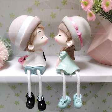 衛生間洗漱臺長腿吊腳娃娃松鼠老鼠擺件民宿餐廳電視柜考拉裝飾品