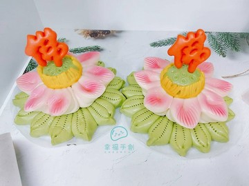 蓮花饅頭 供佛饅頭 祝壽 供佛 拜拜饅頭 無包餡 約 6吋