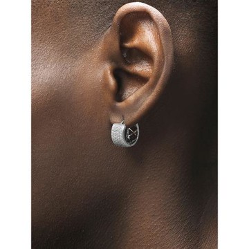 GRGR  原創S925純銀鏤空滿鉆耳環男歐美嘻哈百搭耳圈女高級感耳飾