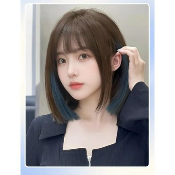 【巴黎精品】現貨+預購 女短假髮透氣假髮片輕量隱形增髮整頂假髮角色扮演-初戀感挑染波波頭修顏3色a1hq24