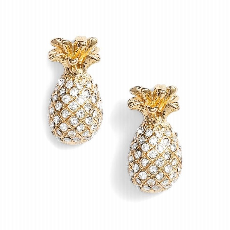 【kate spade】保存袋付！パイナップルモチーフピアス O0RU2827 Kate Spade ケイトスペード バイ ザ プール パヴェ パイナップル