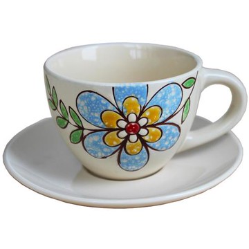 外貿咖啡杯碟 手繪藝術咖啡杯 送禮陶瓷杯