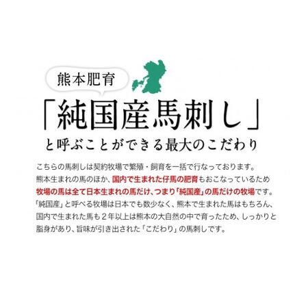 ふるさと納税 馬刺し 上赤身 ブロック 国産 熊本肥育 冷凍 生食用 たれ付き(100g×2)＋たてがみセット(50g×1) 肉 期間限定 絶品 牛肉よ.. 熊本県山江村