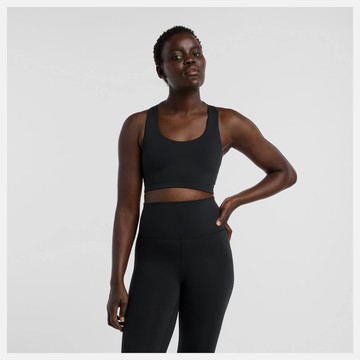 NEW BALANCE 運動內衣 NB 黑色 快乾 基礎款 中度支撐 女 WB51053BK