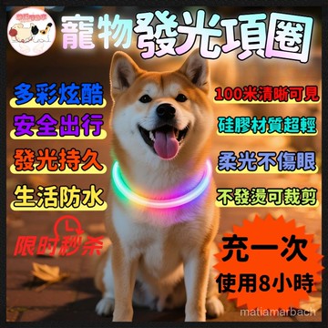寵物項圈 發光項圈 寵物發光項圈 發亮項圈 狗項圈發光 狗狗發光項圈 發亮項圈 夜光項圈 led項圈 寵物夜光項圈