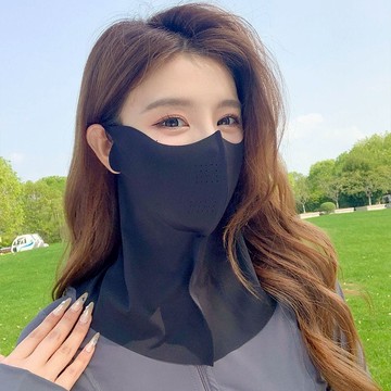 冰絲防曬面罩 夏季冰丝脸罩 防曬面罩 无痕防晒面罩 防紫外线面紗 冰丝抗uv 护颈 遮陽面罩 冰絲面罩 防曬面罩