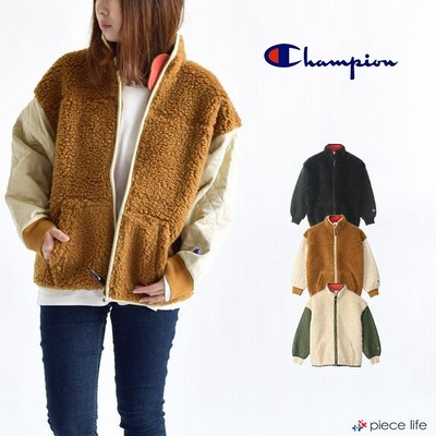 Champion 30 Off チャンピオン ジャケット レディース ボア フリース もこもこ アウター キャメル Cw S611 通販 Lineポイント最大get Lineショッピング