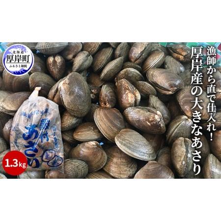 ふるさと納税 あさり 漁師から直で仕入れ！厚岸産の大きなあさり 1.3kg 北海道厚岸町