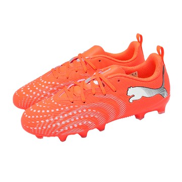 足球鞋 Future 9 Play FG/AG JR 大童 女鞋 橘 灰 人造草坪 支撐 抓地 軟釘 108723-01