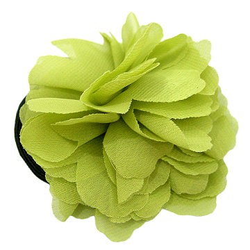 【Charme】韓國進口 素色花朵造型髮束 草綠