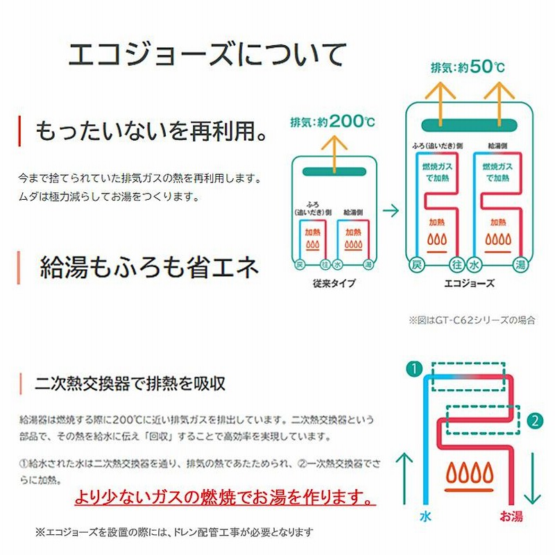 交換工事費セット ノーリツ ガス給湯器 エコジョーズ 24号 オート 壁掛