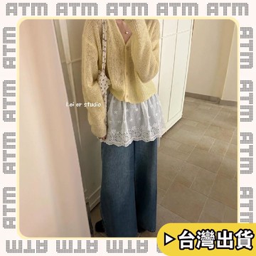 🔥臺灣出貨🔥可開發票✅輕飾時光刺繡花邊屁簾蕾絲半身裙白色秋冬短款下襬新款打底屁股短裙百搭