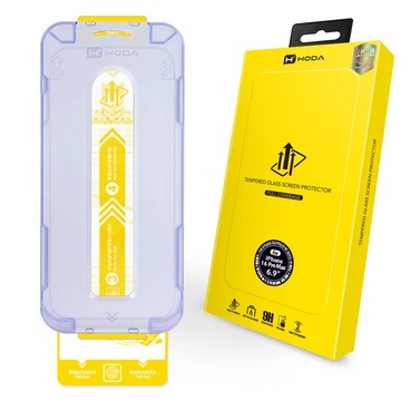 hoda【iPhone 16系列】亮面玻璃保護貼(附無塵艙貼膜神器)