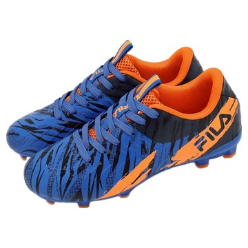 FILA 兒童足球釘鞋 3-F819Y-363  藍色 + 橘色  22cm