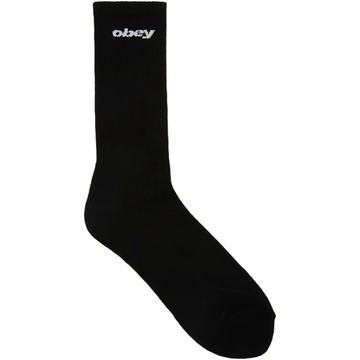 OBEY 100260197-BLK SPORTS LOGO SOCKS 中筒襪 / 小腿襪 (黑色)