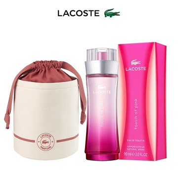 【LACOSTE】粉紅觸感淡香水90ml(贈LACOSTE品牌盥洗包.附紙袋)