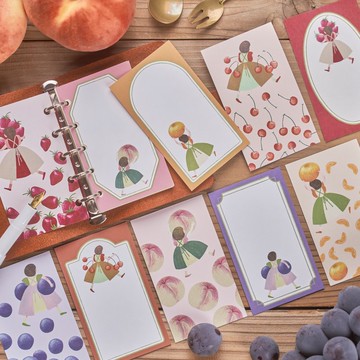 日本插畫家手繪水果小偷便條紙　手帳適用迷你留言卡