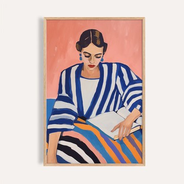 條紋之書 Striped Pages / 當代人物 藝術掛畫 海報
