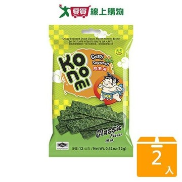 Konomi相撲手脆紫菜-原味 12G【兩入組】【愛買】
