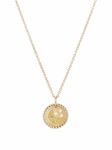 David Yurman - 18kt yellow gold Cable Collectibles Moon and Stars sapphire and diamond necklace - women - Diamond/18kt Yellow Gold/Yellow Sapphire ...