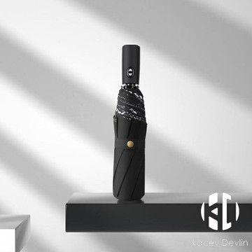 雙層全自動雨傘自開自收折疊防風男士商務全自動傘三折傘58.5cm*8骨【聚物優品】