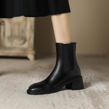 馬丁靴女41一43切爾西厚底馬丁靴