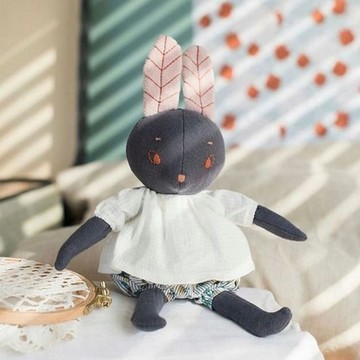 法國 Moulin Roty 雨後系列-月亮兔子 29cm
