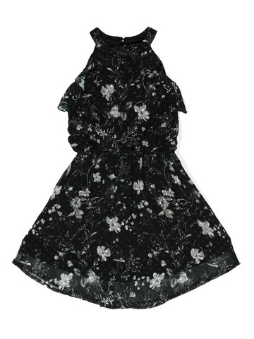 MARCHESA NOTTE MINI - Zola ruffled-trim dress - kids - Polyester - 8 yrs - Black