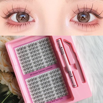 💥自然款假睫毛💥假睫毛膠水款套裝大容量清透小芭蕾假睫毛上眼舒適不紮眼自然款自貼假眼睫毛 3MVJ