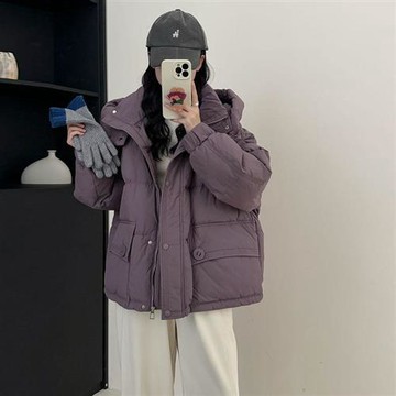 【米蘭精品】真羽絨90%鴨絨羽絨外套夾克-高奢白鴨絨甜美遮肉女夾克5色74jx71